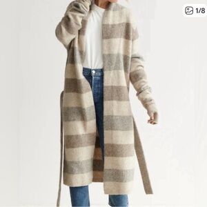 Jenni Kayne | Yak Alpaca Striped Cardigan Coat | L